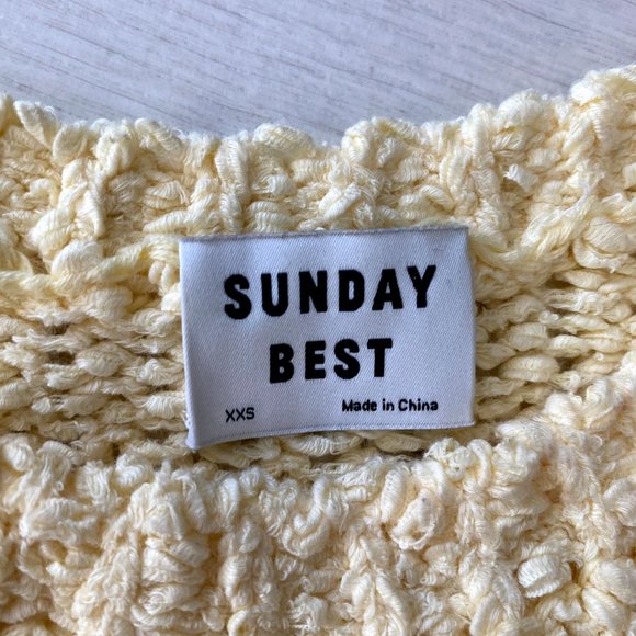 Sunday Best crop pale yellow sweater - Picture 2 of 3